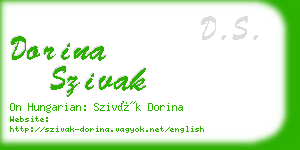 dorina szivak business card
